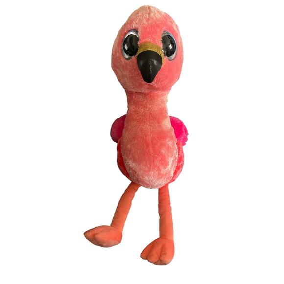 TY Beanie Boos Pink Jumbo Eye Gilda Stuffed Flamingo Plushie - Picture 8 of 10